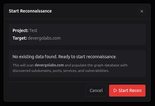 Recon Confirmation Modal