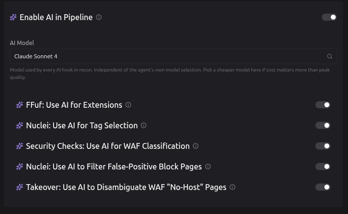 AI in Pipeline -- Target tab