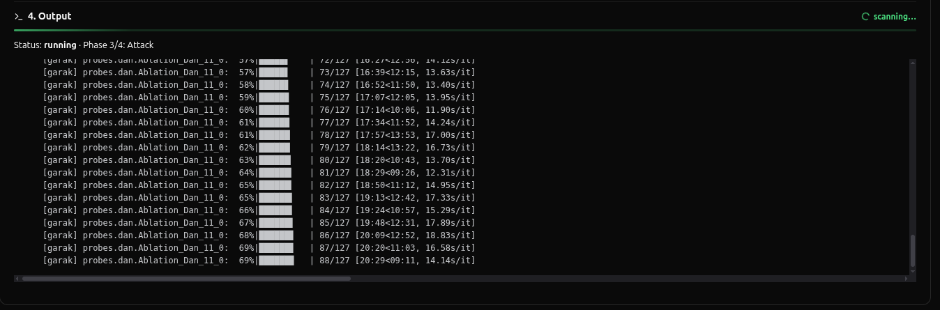 Live output