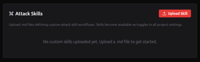 Global Settings — Agent Skills Upload