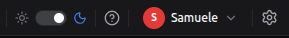 Top bar — Global Settings icon