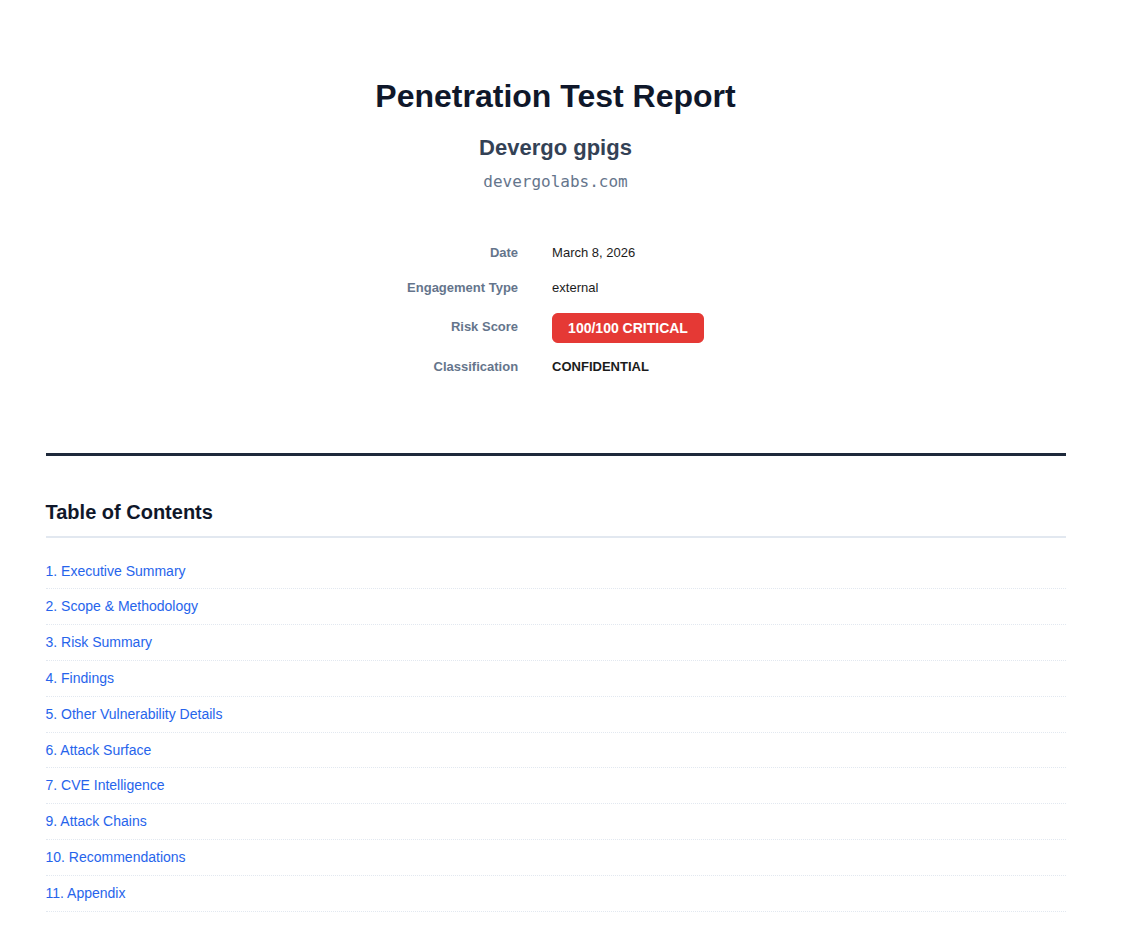 Report First Page