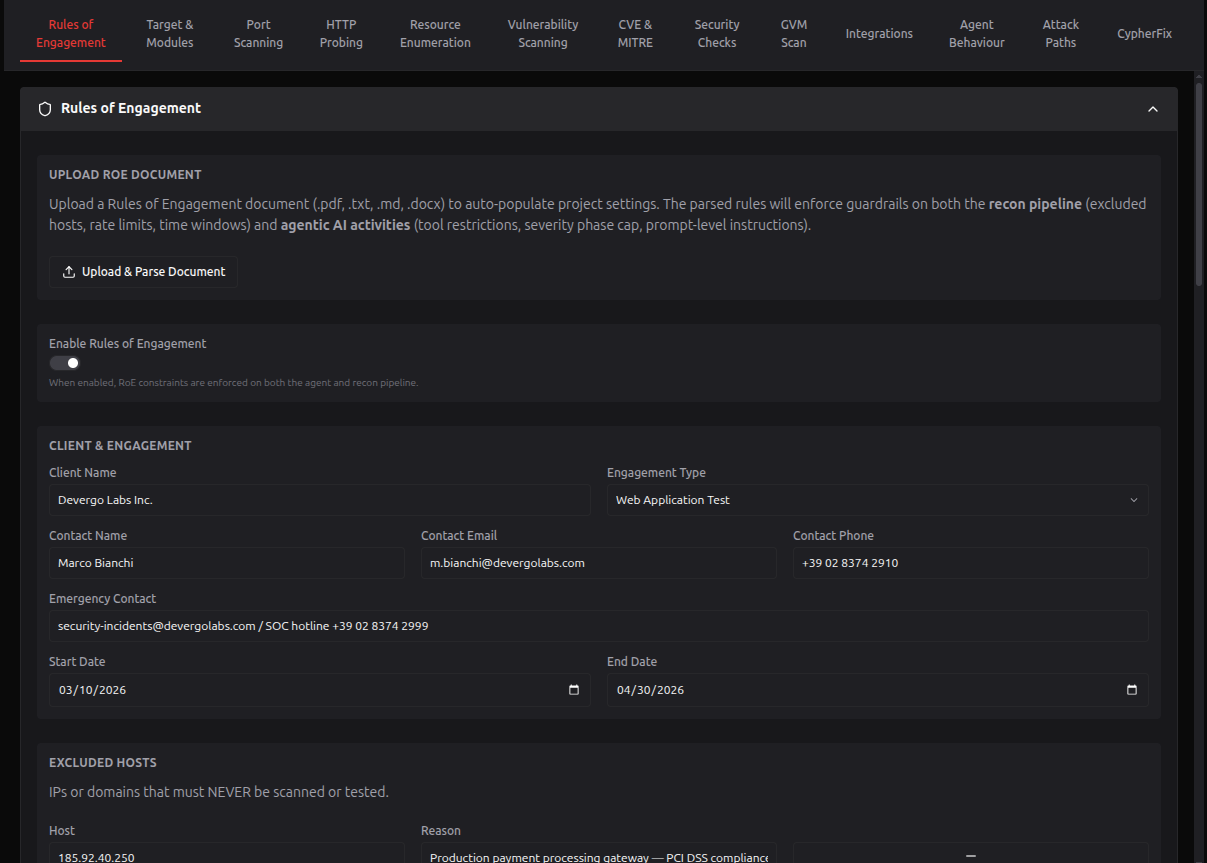 RoE Settings Tab